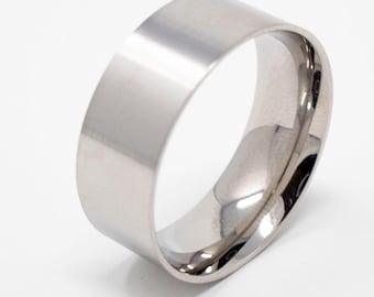 Stainless Steel Ring Blank, One Piece Ring Liner - Inlay Supplies, Ring Making, Men&#39;s Rings, Women&#39;s Rings, Wedding Ring, Ring Band