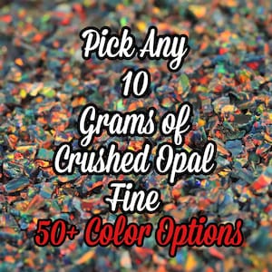 Crushed Opal Value Pack, 10G Pack of Fine Size Crushed Opal for Inlay - Jewelry Making, Woodworking, Ring Making, Resin Art, Nail Art, Opal