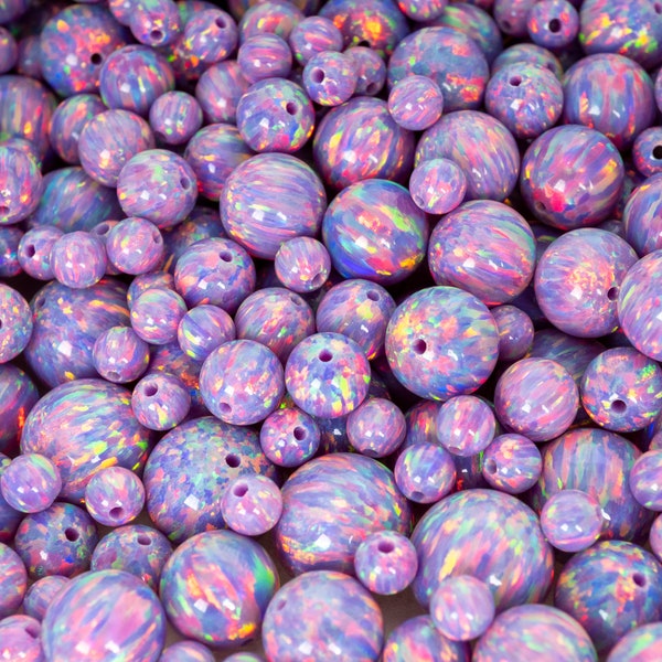 Ultra Violet Opal Beads, 4mm/6mm/8mm/10mm Opal Beads, 1mm Fully Drilled Round Bead - Purple Craft Bead, Jewelry Making, Crafts, Opal Pendant