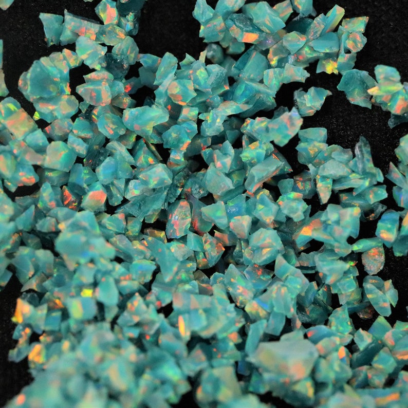 Crushed Opal Jade / Inlay Material / Jewelry Making / | Etsy