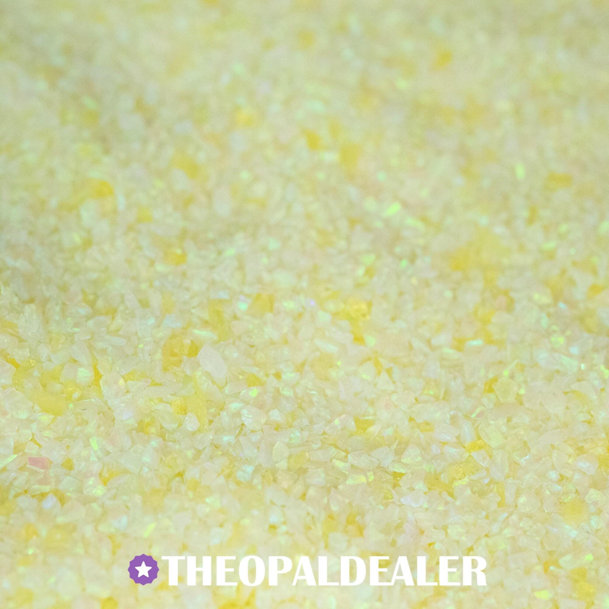 Afterglow Crushed Opal for Inlay, Yellow Opal Inlay Material - Jewelry Making, Woodworking, Ring Making, Resin Art, Nail Art, Opal Glitter