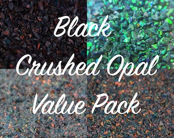 Black Crushed Opal – 4 Gram Inlay Material Value Pack