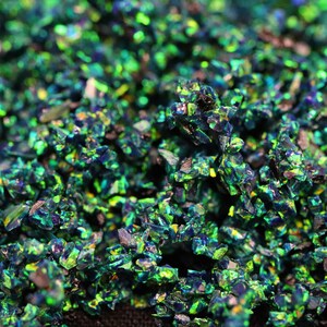 Ópalo astral triturado de esmeralda negra de 10 g: material de incrustación para manualidades imagen 5