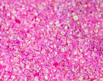 Petunia Crushed  Opal for Inlay - Lab-Created Material for Jewelry Making & Craft Supplies