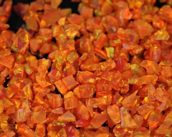 Tangerine Crushed  Opal for Inlay - Lab-Created Material for Ring Making & Craft Supplies
