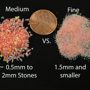 10 g d'opale astrale broyée rose corail rose des profondeurs de la mer - Matériau d'incrustation pour travaux manuels image 2