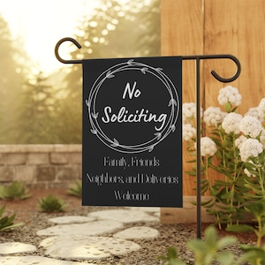 No Soliciting Garden Flag