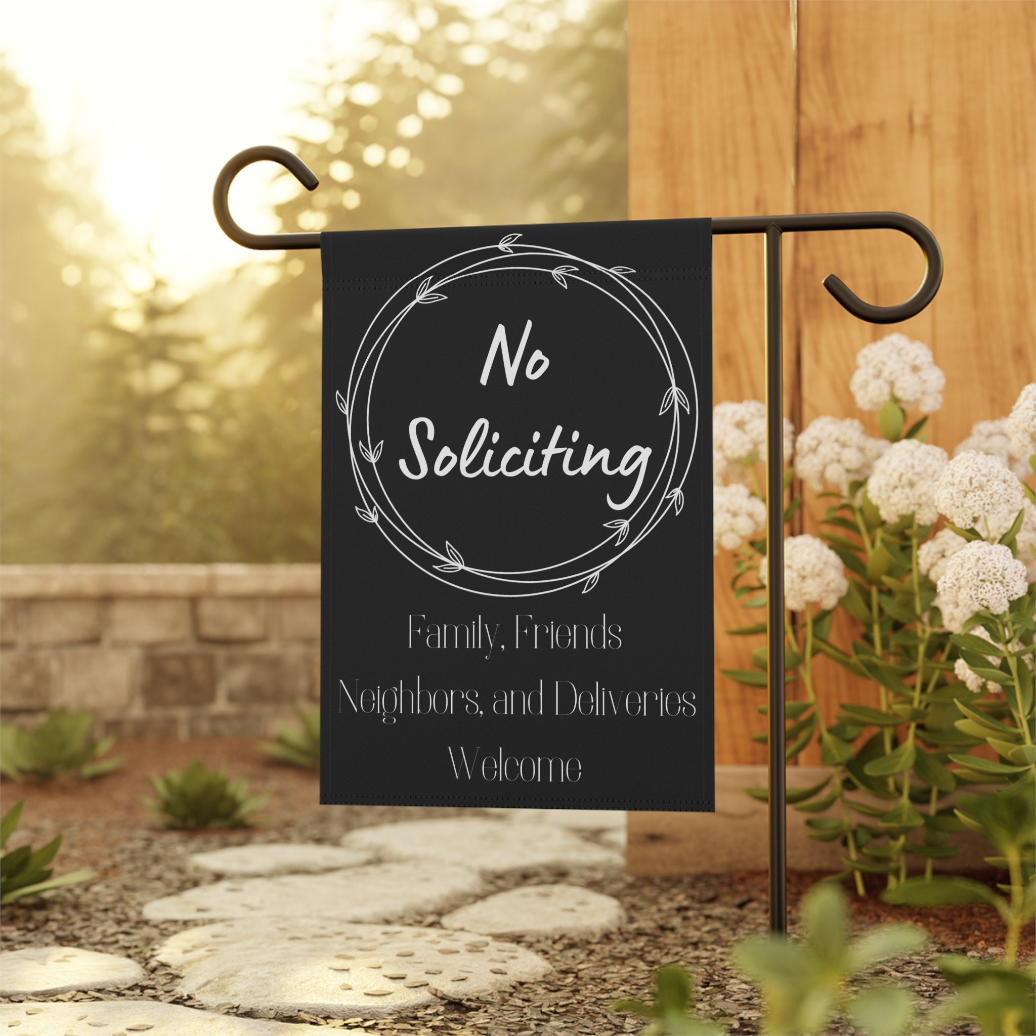 No Soliciting Garden Flag