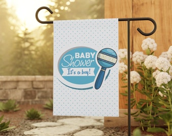 Baby Boy Baby Shower Garden Flag