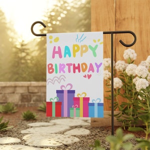 Happy Birthday Garden Flag
