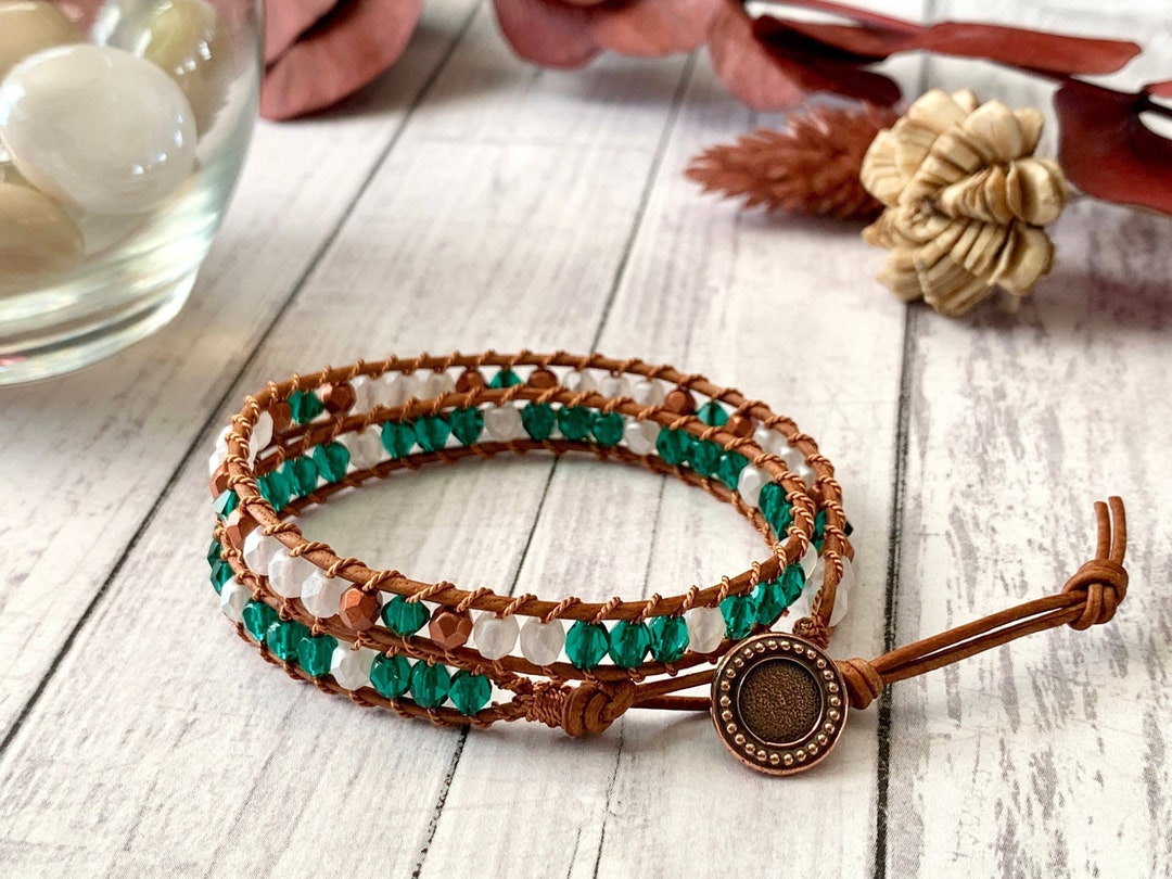 Leather wrap store bracelet supplies