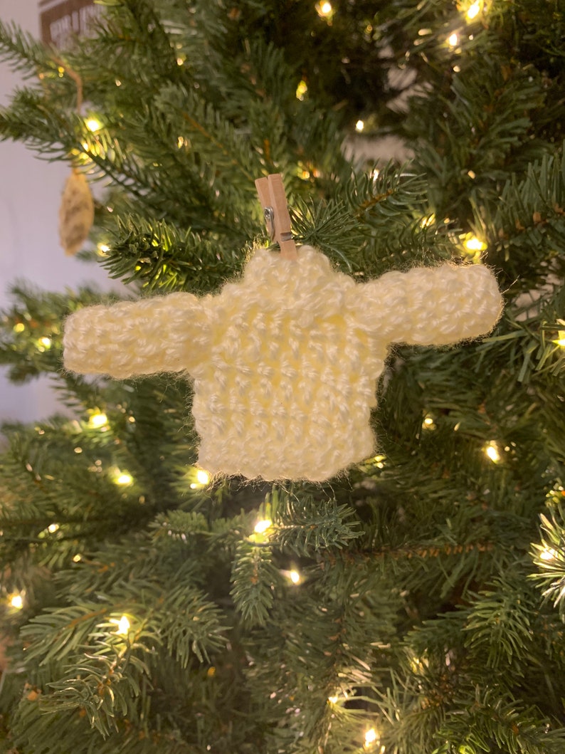 Christmas Tree Decor, Miniature Sweater Ornament, Miniature Sweater Christmas Ornament, Mini Sweater Christmas Ornament, Mini Sweater image 8