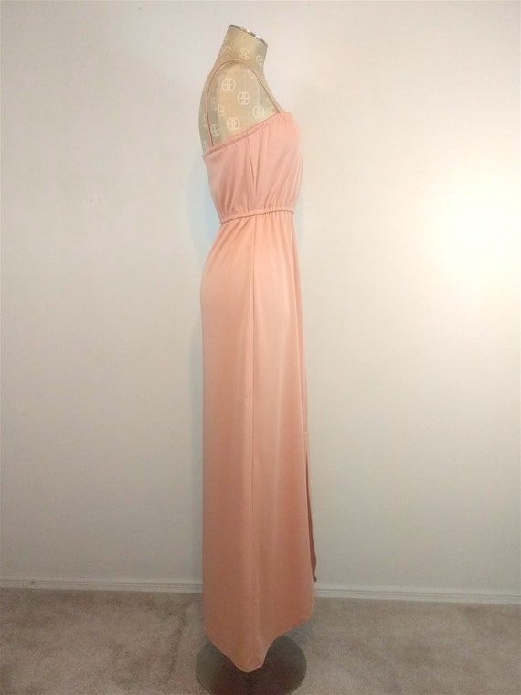 Vintage 1970s Trolley Car 2 Piece Peach Pink Jack… - image 8