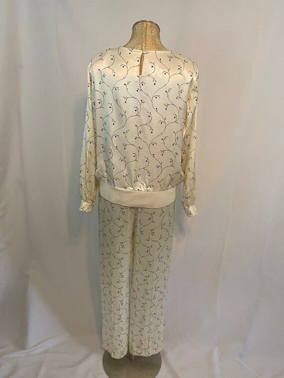 Vintage 1990s/2000s Justin B. Jones Cream Loungew… - image 4