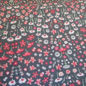 Floral Cotton Fabric: Art Gallery Painted Field Cerise