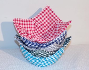 Handmade  Bowl Cozy: Checkered color Cotton Hot Plate Holder cozies