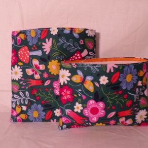Butterfly Garden Reusable Snack & Sandwich Bag Set: Eco-Friendly Cotton