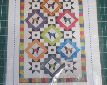 Dog star quilt pattern- quilting time pattern- design by Vicki Stratton