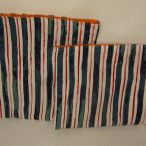 Reusable Snack & Sandwich Bag Set: Striped Cotton, Zero Waste
