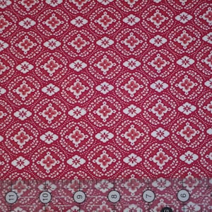 Floral cotton fabric red , white  Floral print cotton fabric 60" width fabric by the yard