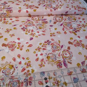 Art gallery fabric Swifting Flora Rosewood Premium Cotton fabric by the half yard