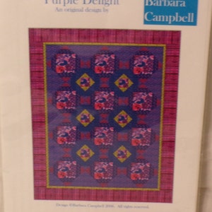 Purple Delight Quilt Pattern by Barbara Campbell paper pattern