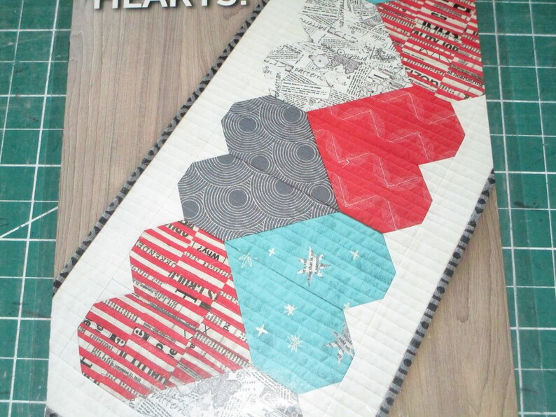 Let's Play Hearts Quilt Pattern Atkinson Designs Table Etsy