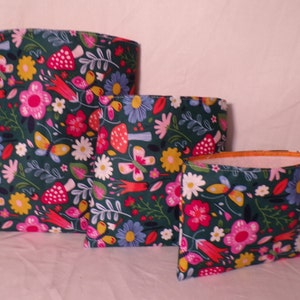 Butterfly Garden Reusable Snack Bag: Eco Friendly Cotton Sandwich Bag