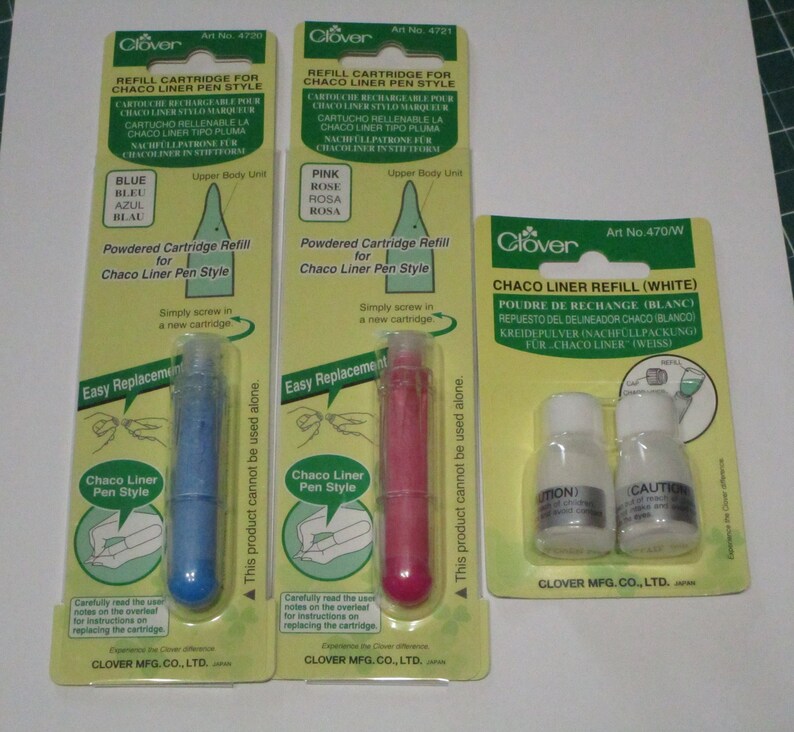 Clover Chalk Refill for Chaco Liner Pen Style White Blue Etsy