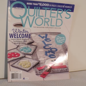 Quilters world quilt pattern magazine book winter 2017