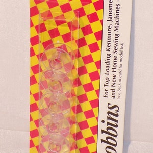 Gingham Square TopLoading Bobbins für Kenmore/Janome/New Home - 5ct Spulen