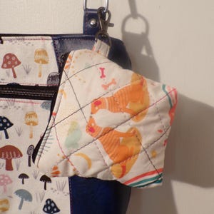 mini coin purse Keychain Ear Bud Pouch Fabric Air Pod Case  Dog Rainbow Mini Wallet pouch