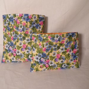 Reusable Snack & Sandwich Bag Set: Floral Cotton, Zero Waste