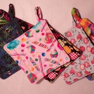 Custom Fabric Pot Holder Set: Insulated Cotton Hot Pads