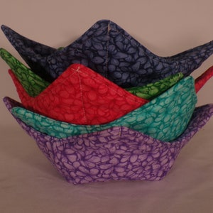 Microwavable Bowl Cozies Soup Bowl Cozies pot holder fabric bowl cozy Bowl Cozies pot holder image 3