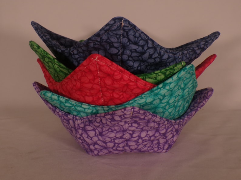 Microwavable Bowl Cozies Soup Bowl Cozies pot holder fabric bowl cozy Bowl Cozies pot holder image 3