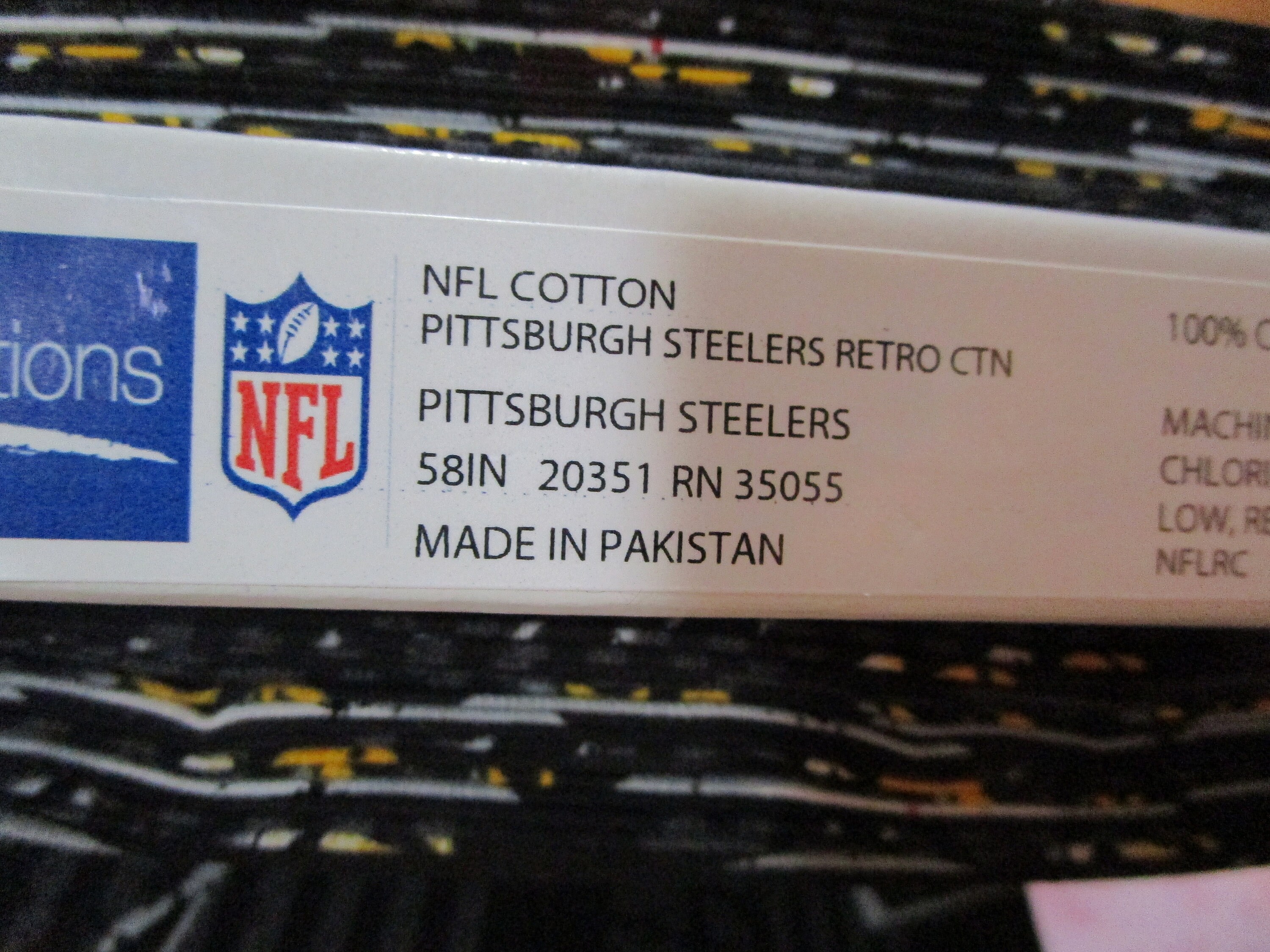 NFL Pittsburgh Steelers Logo Cotton Print Fabric-fabric by the | Etsy