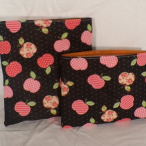 Apple Dots Reusable Snack & Sandwich Bag Set: Eco-Friendly Cotton