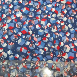 Patriotic USA Flag Cotton Fabric: Quilting & Sewing by the Yard