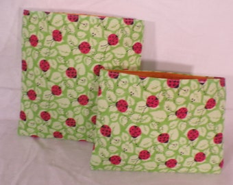 Eco Friendly Bag Reusable Snack Bag  Reusable Sandwich Bag  Treat Bag  sandwich bag  zero waste bag green  ladybug reusable bag