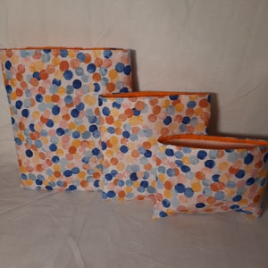 Eco Friendly Bag Reusable Snack Bag  Reusable Sandwich Bag  Treat Bag  sandwich bag  zero waste bag Rainbow Dots reusable bags