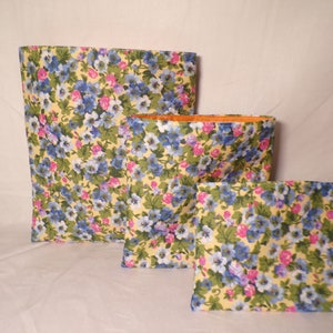 Floral Reusable Snack Bag: Eco Friendly Cotton Sandwich Bag