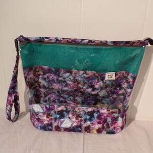 Clear View Zipper Pouch: Handmade Project Bag, Sewing, Knitting, Cosmetic bag