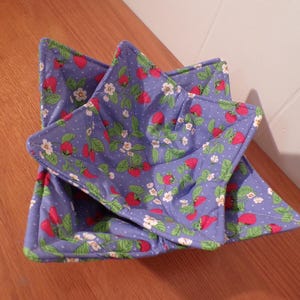 Bowl Cozie  , Strawberry Vines Floral theme Bowl Cozy, pot holders