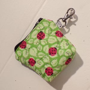 mini Geldbörse Schlüsselanhänger Ohr Knospe Stoff Air Pod Fall Marienkäfer Mini Brieftasche Tasche