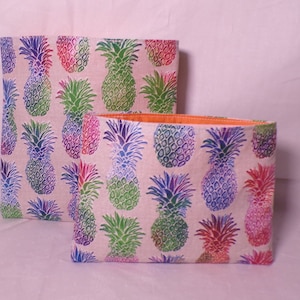 Rainbow Pineapple Reusable Snack Bag: Eco-Friendly Cotton Sandwich Bag