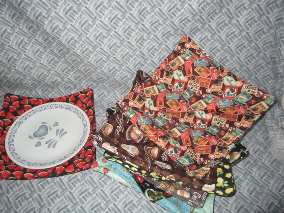 Microwavable Plate Cozy Fabric Plate Holder Pot Holder Baking Dish