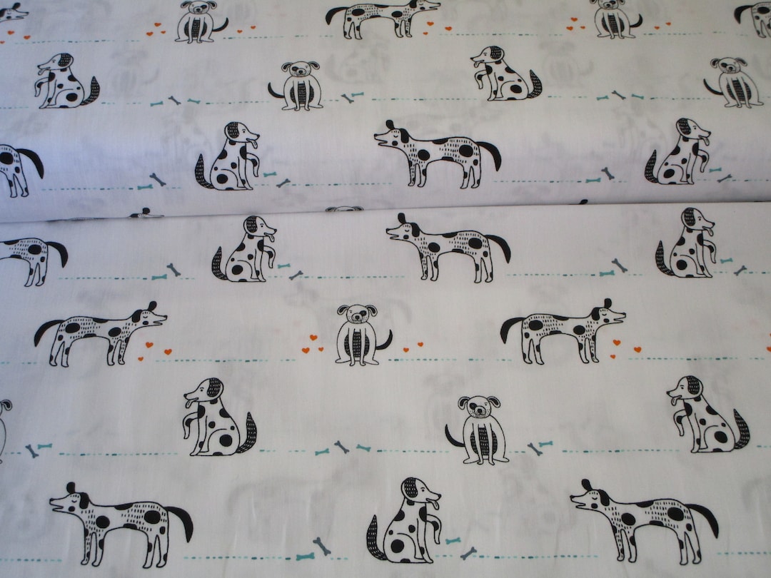 View of Dog Theme Cotton Fabric oh Woof good Pup Art Gallery Fabric Premium ...