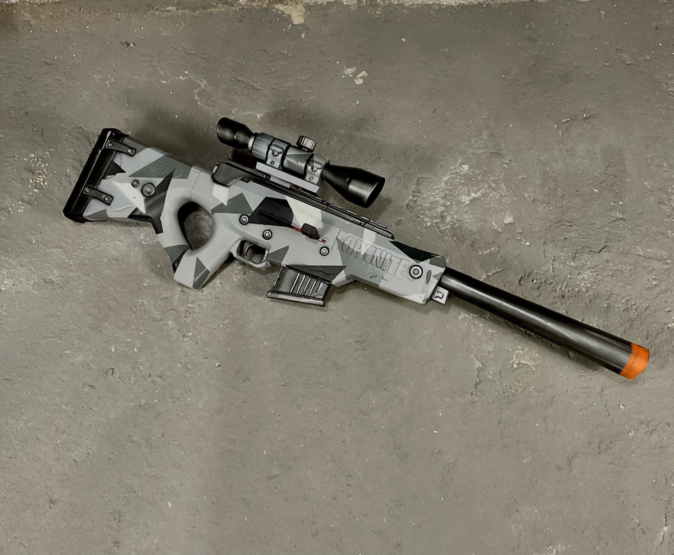 Nerf Custom Pained Modified Upgraded Longstrike Sniper Elite Blaster