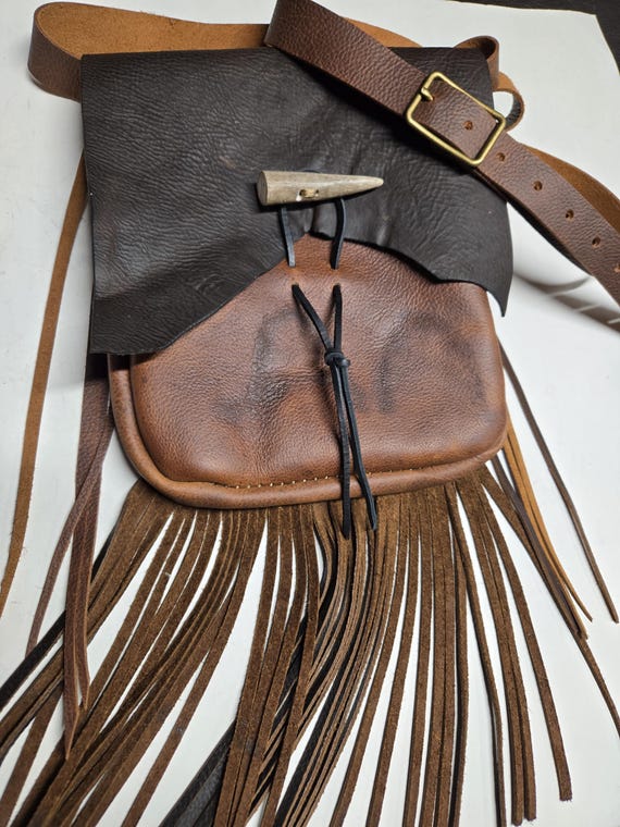 Mountain Man Fringed Possibles Bag With Antler Tip Closure - Etsy